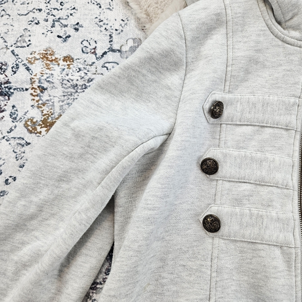 Torrid French Terry Military Hooded Jacket 1 - Picture 3 of 9